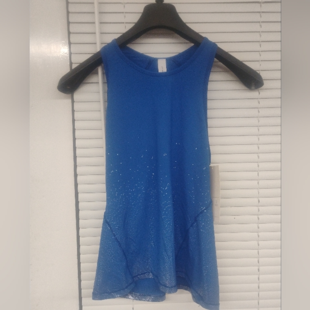 NWT All in Motion Women’s Racerback Tank Top XS Coral Blue Metallic Athleisure